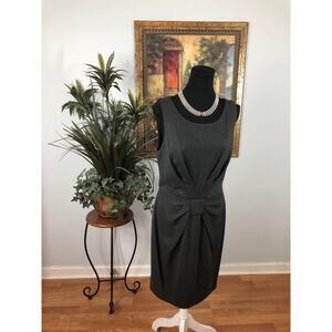 Bailey 44 Charcoal Grey Sleeveless L Shift Dress with a front knot detail Artsy
